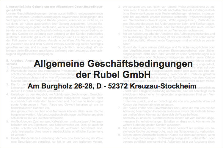 Allgemeine Geschäftsbedingungen